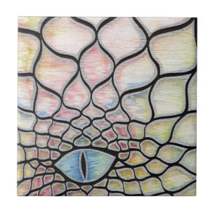 Chromatische draak tegeltje