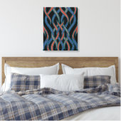 Chromatische Draden Canvas Afdruk (Insitu (Slaapkamer))