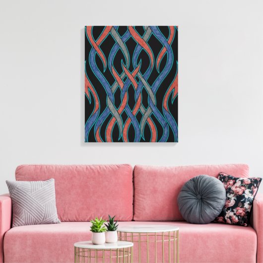 Chromatische Draden Canvas Afdruk (Insitu (Woonkamer))