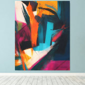 Chromatische Dwarsstromen Canvas Afdruk (Insitu (Houten vloer))