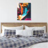 Chromatische Dwarsstromen Canvas Afdruk (Insitu (Slaapkamer))