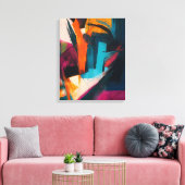 Chromatische Dwarsstromen Canvas Afdruk (Insitu (Woonkamer))