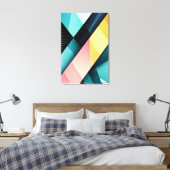 Chromatische Dynamiek Canvas Afdruk (Insitu (Slaapkamer))