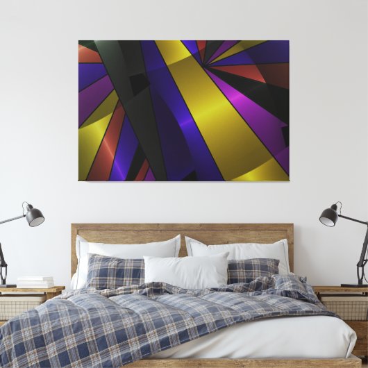 Chromatische Eclipse Canvas Afdruk (Insitu (Slaapkamer))