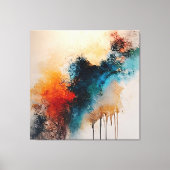 Chromatische explosie acryl wandkunst canvas afdruk (Voorkant)