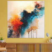 Chromatische explosie acryl wandkunst canvas afdruk (Insitu (Woonkamer))