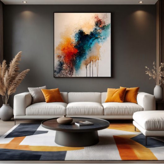Chromatische explosie acryl wandkunst canvas afdruk