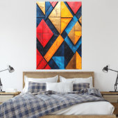 Chromatische Fragmenten Canvas Afdruk (Insitu (Slaapkamer))