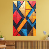 Chromatische Fragmenten Canvas Afdruk (Insitu (Woonkamer))