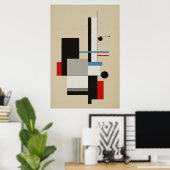 Chromatische Fragmenten Poster (Thuiskantoor)