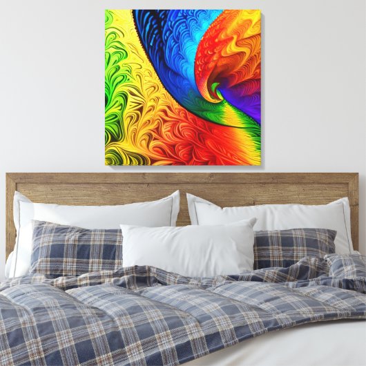 Chromatische genese canvas afdruk (Insitu (Slaapkamer))