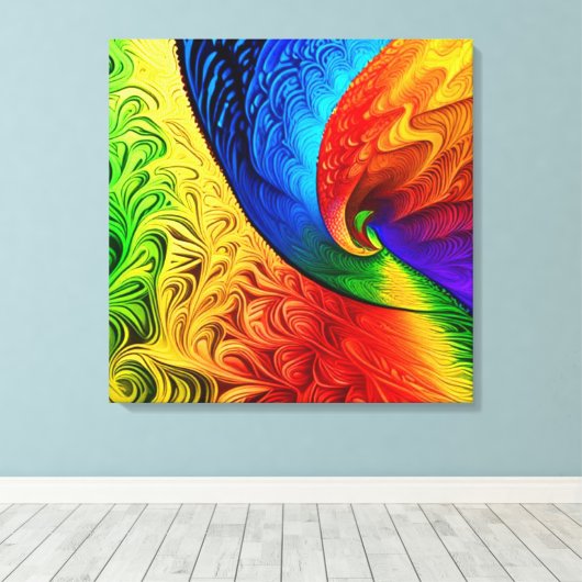 Chromatische genese canvas afdruk (Insitu (Houten vloer))