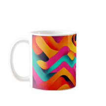 Chromatische golven – Abstracte kunst mok