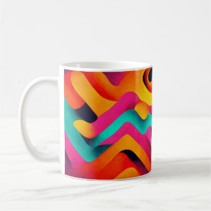 Chromatische golven – Abstracte kunst mok