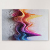 Chromatische Golven – Moderne Abstracte Kleurenstr Legpuzzel (Horizontaal)