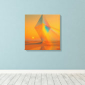 Chromatische Horizon Canvasprint Canvas Afdruk (Insitu (Houten vloer))