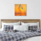 Chromatische Horizon Canvasprint Canvas Afdruk (Insitu (Slaapkamer))