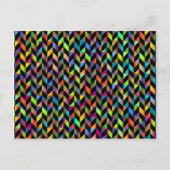 Chromatische kleurrijke geometrische Abstracte pat Briefkaart (Voorkant)