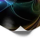 Chromatische kosmos: AI-gegenereerde fractale prac Perfect Poster (Hoek)