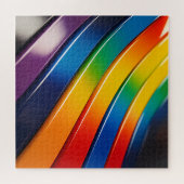 Chromatische krommen - Glanzende regenbooglinten m Legpuzzel (Horizontaal)