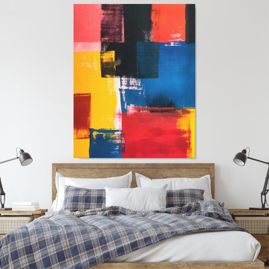 Chromatische Kruisingen Canvas Afdruk (Insitu (Slaapkamer))