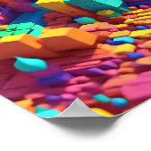 Chromatische kubus Mozaïek Wandkunst Poster (Hoek)