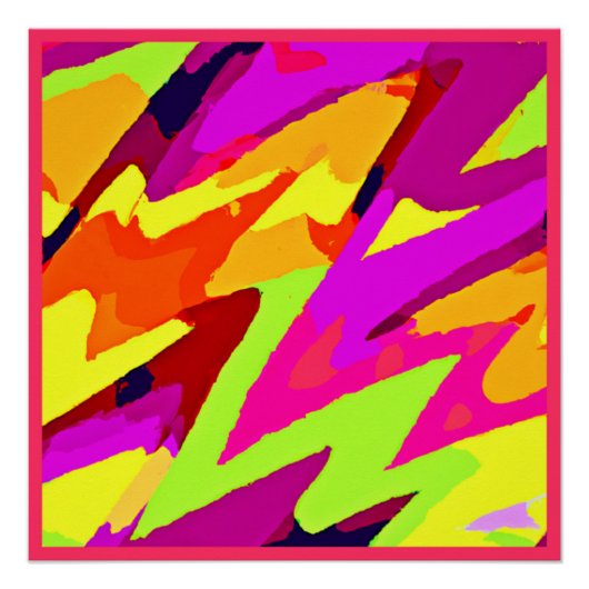 Chromatische kunstfusie perfect poster (Voorkant)