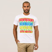 Chromatische kunstfusie t-shirt (Voorkant volledig)
