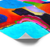 Chromatische Matrix Mini Abstracte Art Poster (Hoek)