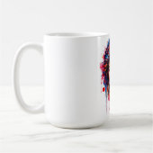 Chromatische muze – Neon Splash Portret Koffiemok (Links)