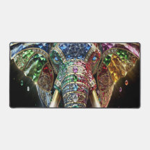 Chromatische Olifant Wandkunst | Levendig Geometri