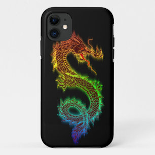 Chromatische Oosterse Draak (zwart) Case-Mate iPhone Case