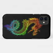 Chromatische Oosterse Draak (zwart) Case-Mate iPhone Case (Achterkant (horizontaal))