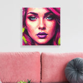 Chromatische Opname Uitgerekt Canvas Print (Insitu (Woonkamer))