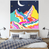 Chromatische pieken canvas afdruk (Insitu (Slaapkamer))