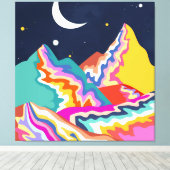 Chromatische pieken canvas afdruk (Insitu (Houten vloer))