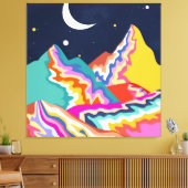 Chromatische pieken canvas afdruk (Insitu (Woonkamer))