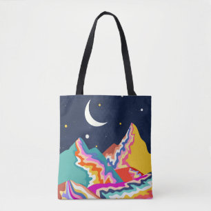 Chromatische pieken tote bag