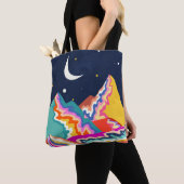 Chromatische pieken tote bag (Dichtbij)