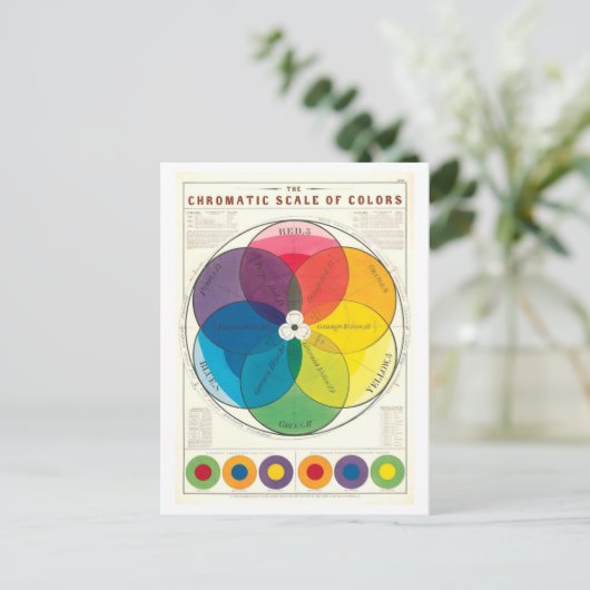Chromatische Schaal van Kleuren  Kleurenwiel Briefkaart (Staand voorkant)