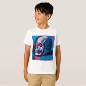 Chromatische schedel schildering t-shirt (Voorkant volledig)