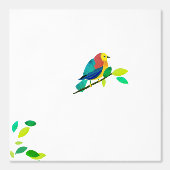Chromatische Serenade: Vogel op tak Behang (Voorkant)