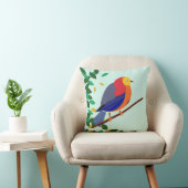 Chromatische Serenade: Vogel op tak Kussen (Stoel)