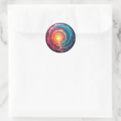 Chromatische Singulariteit – Abstract Ronde Sticker (Tas)