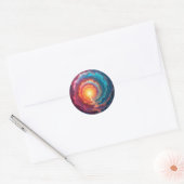 Chromatische Singulariteit – Abstract Ronde Sticker (Envelop)