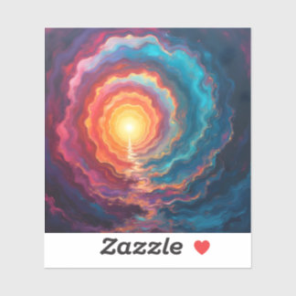 Chromatische Singulariteit – Abstract Vierkant Vin Sticker