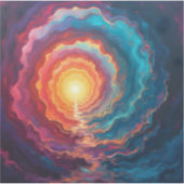 Chromatische Singulariteit – Abstract Vierkant Vin Sticker (Voorkant)