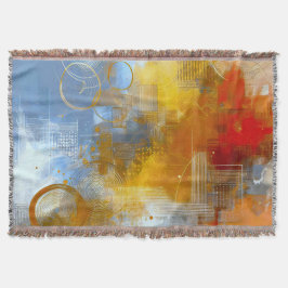 Chromatische Skyline: Puls der urbanen Abstraktion Deken