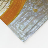 Chromatische Skyline: Puls der urbanen Abstraktion Fleece Deken (Hoek)