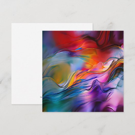 "Chromatische stromingen" Hedendaags Abstract Bedankkaart (Voorkant / Achterkant)